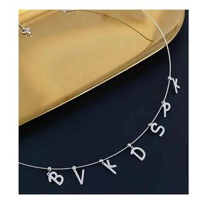 Xinfly <b>Custom</b> 18K Gold Jewelry New Fashion Fine Pendant <b>Necklace</b> with Diamond Letter <b>Name</b> Personalized Initial <b>Necklace</b> - Product Image 4