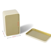1 boîte de rangement alimentaire artisanale en fer blanc pour sucre, thé, biscuits, bonbons et chocolat