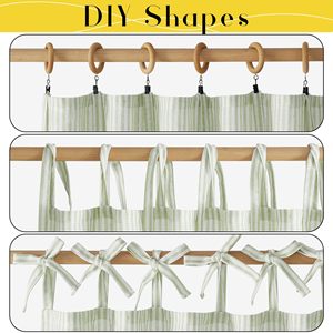 DaiRui Meilleures ventes FBA Dropshipping Rideau à nouer rayé prêt à expédier Fournisseur de draperies filtrant la lumière - Product Image 3
