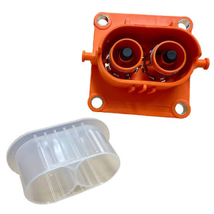 Connecteur de charge pour véhicule électrique Orange, adaptateur femelle 2 broches, boîtier de prise haute tension automobile - Product Image 1