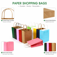 Sac en papier kraft pour fête d'anniversaire, bonbons, protection de l'environnement, logo personnalisé imprimé, recyclable