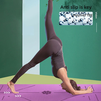 Tapis de yoga souple personnalisé avec logo imprimé, 8 mm, vert et noir, avec sangle de transport, matériau NBR, imperméable, respectueux de l'environnement - BSTAR