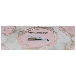 Aria Beauty dB เครื่องยืดผมดิจิตอลสำหรับผู้หญิง1นิ้วเหล็กแบนหินอ่อนสีเทาไฟ LED แสดงคุณสมบัติเครื่องยืดไอน้ำ - Product Image 5