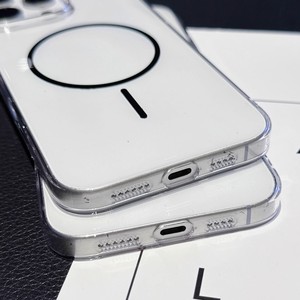 Coque magnétique transparente compatible avec iPhone 17 PRO, étui de protection anti-chute en PC à grand trou avec anneau fin pour iPhone 16E - Product Image 6