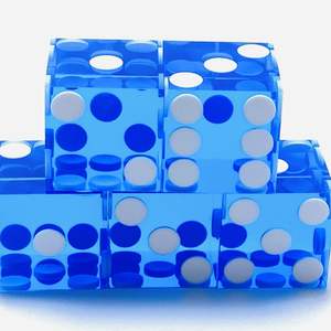 מפעל ישיר לספק 19 מ "מ גרמנית זווית ישרה שטופת צבע לבן ססגוני פוקר קוביות פלסטיק סיטוני - Product Image 2