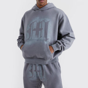 Conjunto de Sudadera con Capucha para Hombre, Corte Holgado, Felpa, Chándal Informal con Bolsillo, Ropa de Otoño - Product Image 3