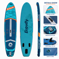 Planche à pagaie gonflable ENTROFFY 11' x 33 pouces, ensemble complet avec pagaie, pompe, laisse et sac à dos pour adultes