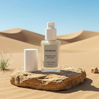 Flacon de lotion en verre dégradé noir de 15 ml avec pompe, emballage cosmétique dégradé personnalisé, coffret cadeau OEM