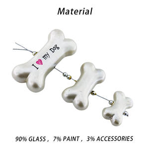 คริสมาสต์ดาวเหนือฉันรักสุนัขของฉันเครื่องประดับแก้วของสะสมสัตว์เครื่องประดับต้นคริสต์มาส - Product Image 3