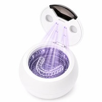 Limpiador Ultrasónico Doméstico para Joyas, Dentaduras Postizas y Retenedores Dentales, 45kHz, Limpieza Profunda Automática, Temporizador Digital, Limpiador Ultrasónico