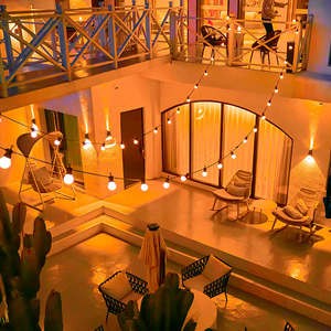 Многоцветная светодиодная лампа RGBW G50 из поликарбоната, водонепроницаемая IP68, с 2-летней гарантией, для украшения двора/рождественских праздников, регулируемая - Product Image 5