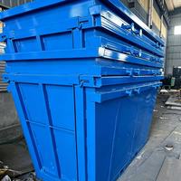 Bacs à déchets empilables robustes en acier au carbone renforcé avec poignées de levage, service de fabrication sur mesure