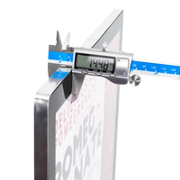 Signalisation led publicitaire simple face personnalisable duratrans argent aluminium rétro-éclairé boîte à lumière enseigne de vente au détail