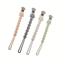 Articles pour bébés mignons et non toxiques, indispensables : attache-sucette pour nouveau-né avec motif d'éléphant, clip pour sucette en silicone de qualité alimentaire souple