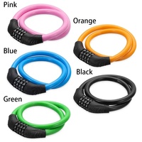 Cadenas de sécurité multifonctionnel pour vélo Cadenas pour vélo à combinaison réinitialisable à 4 chiffres Cadenas pour vélo