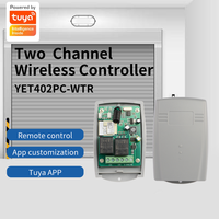 Receptor Universal de 2 Canales, 12V, Wifi, Aplicación Inteligente Tuya, Transmisor y Receptor de Control Remoto de 433mhz para Puerta de Garaje
