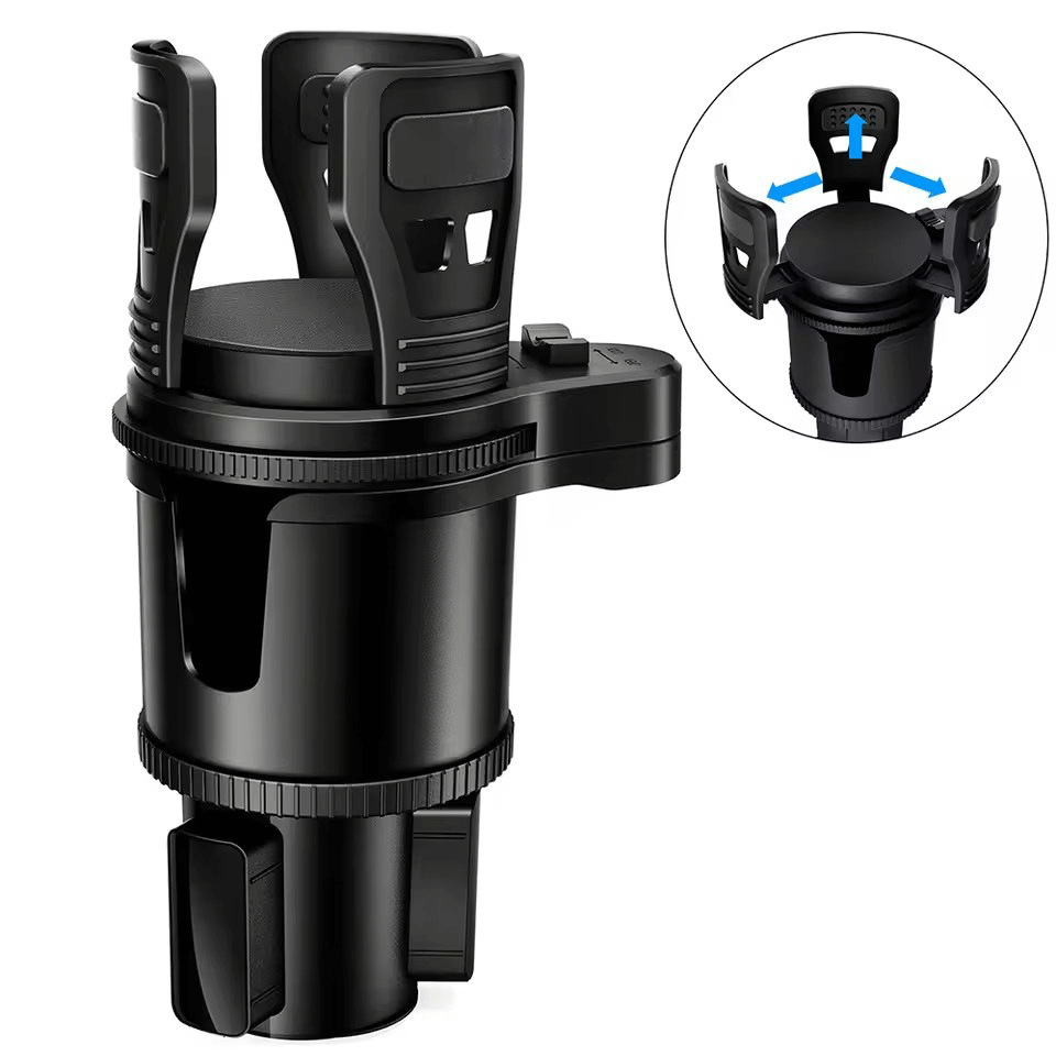 Universal Car Cup Holder Extender - 2025 Double-Layered Large Capacity Drink Holder for Tesla Model