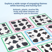Puzzles en gros pour enfants, puzzles en bois personnalisés, jeu d'association d'ombres, jouets d'entraînement cérébral pour enfants de 2 à 4 ans et de 5 à 7 ans