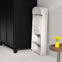 Vente en gros chaise portable avec cadre en fer chaise pliante empilable en plastique blanc pour bureau mariage fête intérieur extérieur événements