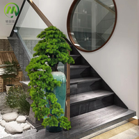 Pigne artificielle décorative en pot, style bonsaï, réaliste, pour la maison, le bureau ou le jardin zen
