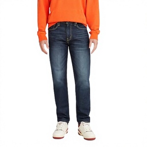 Jeans de Mezclilla Lavados a la Piedra de Pierna Recta para Hombre TIMELY WEARS, Cintura Baja, Corte Regular, Algodón, Casual, Transpirables, Estilo Hip Hop para Invierno - Product Image 2
