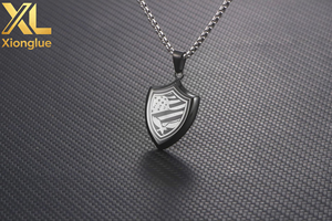 Collier pendentif en acier inoxydable style européen et américain avec image d'ange triangulaire pour hommes et femmes, cadeau, approvisionnement transfrontalier - Product Image 4