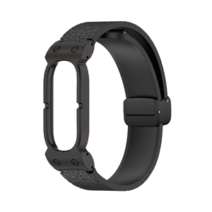 Estuche Metálico Resistente Personalizado con Correa de Silicona Texturizada y Cierre Magnético Plegable para Google Fitbit Air - Product Image 4