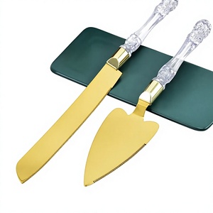 Eco-Friendly Dishwasher Safe <b>Cake</b> Knife Dining Dessert Serving Stainless Steel Acrylic Handle <b>Cake</b> <b>Server</b> for Special Occasions - Product Image 1