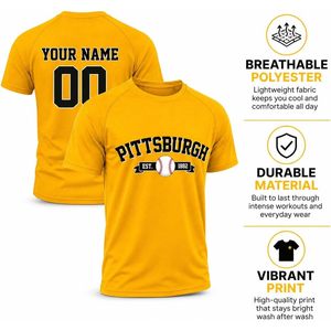 T-shirt de baseball personnalisé Milwaukee, nom et numéro personnalisés, style maillot pour homme, cadeau pour fan, 100% coton et élasthanne - Product Image 4