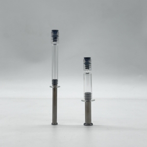 Seringue en verre OEM personnalisée de 1 ml, design fin avec piston en acier inoxydable durable |   Réutilisable pour la distribution scientifique et industrielle - Product Image 1