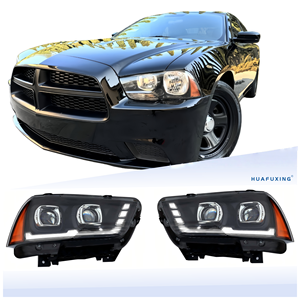 ไฟหน้า LED แบบเต็มระบบ โปรเจคเตอร์คู่ สำหรับ Dodge Charger ปี 2011-2014 พร้อมไฟ DRL และไฟเลี้ยวแบบ Sequential (สำหรับรุ่นฮาโลเจนจากโรงงานเท่านั้น) - Product Image 1