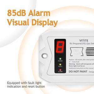 Détecteur de <span class=keywords><strong>gaz</strong></span> propane <span class=keywords><strong>pour</strong></span> RV, <span class=keywords><strong>alarme</strong></span> de <span class=keywords><strong>gaz</strong></span> propane/GPL <span class=keywords><strong>pour</strong></span> RV, DC 12V-Conçu <span class=keywords><strong>pour</strong></span> les voyages en <span class=keywords><strong>camping</strong></span>-<span class=keywords><strong>car</strong></span>. Affichage numérique; <span class=keywords><strong>Alarme</strong></span> 85dB - Product Image 5