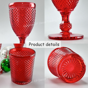 Verres à vin <span class=keywords><strong>Copa</strong></span> De Vino Rouge Vintage De Luxe Personnalisé Couleur Unie Noël CLASSIQUE Cadeaux Pint Verre Rose Verre 201-300ml EIPP - Product Image 2