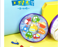 Bulk Engineering Vehicle Shape Juice Gummy Candy 100g Round Tub Cartoon Fruity Snack Private Label
