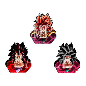 Autocollant 3D en PET Imprimé UV Écologique et Étanche, Motif Anime Son Goku <span class=keywords><strong>Vegeta</strong></span> IV Gogeta pour Voiture et Ordinateur Portable - Product Image 1