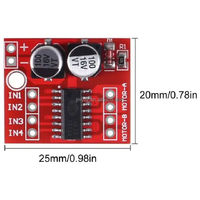 Module d'entraînement de moteur CC à 2 canaux Inversion PWM Speed Dual H Bridge Stepper Motor Mini Victory L298N