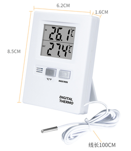 Nhiệt kế kỹ thuật số bằng nhựa xiuda tl8006 với màn hình LCD và pin bao gồm giá đỡ và đầu dò cho các môi trường khác nhau - Product Image 1