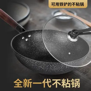 Gran oferta, proveedor de utensilios de cocina de China, quemador de inducción de piedra Maifan de granito, Wok antiadherente