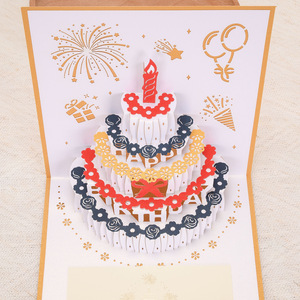 Biglietto d'<span class=keywords><strong>auguri</strong></span> di <span class=keywords><strong>compleanno</strong></span> 3D pop-up Evergreenwrap con registrazione vocale e luce, souvenir di alta qualità con busta, fornitura all'ingrosso - Product Image 3