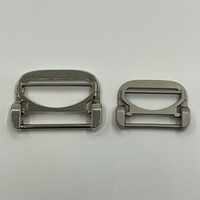 Gesper Logam Lengkung Perak Eco Polished Anti-Karat, Gesper Geser yang Dapat Disesuaikan untuk Aksesoris Tas Ransel, Tas Tangan, dan Gaun