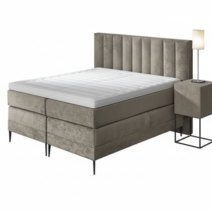 Lit électrique avec sommier intégré 2026, table de chevet et ottoman, solution complète <span class=keywords><strong>pour</strong></span> chambre à coucher avec tissu coordonné, directement de l'usine OEM - Product Image 1