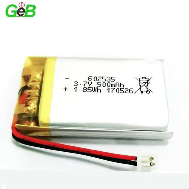 GEB Factory 602535 602035 702035 3.7V 500mAh 1000mAh 103450 Lithium Polymer Rechargeable Lipo Battery for GPS Track 3.7V Lipo