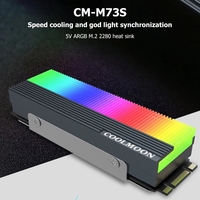 Pour COOLMOON CM-M7S M.2 ARGB SSD dissipateur thermique refroidisseur 2280 ARGB disque solide disque dur boule radiateur Dissipation thermique Pad