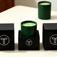 Coffret Cadeau Carré Rigide Réutilisable et Recyclable pour Bougies, Huiles Essentielles et Aromathérapie, Impression UV Quatre Couleurs, Marquage à Chaud, Luxe