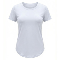 T-shirt de sport pour femme, personnalisé, écologique, respirant, à séchage rapide, manches courtes, pour la salle de sport