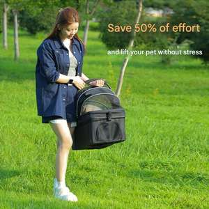 Poussette pliable légère pour animaux de compagnie Chariot de mobilité extérieur confortable pour petits chiens chats avec sac détachable pour produits de voyage - Product Image 6