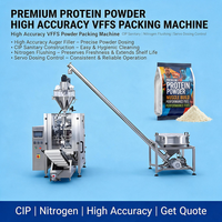 Machine d'emballage de poudre à haute précision VFFS avec construction sanitaire CIP, purge à l'azote et contrôle de dosage servo