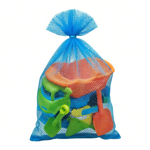 Kids <b>Beach</b> Dump Truck Toy Set with Rake and Shovel <b>Plastic</b> Sand Play Toy in Mesh <b>Bag</b> - Product Image 2