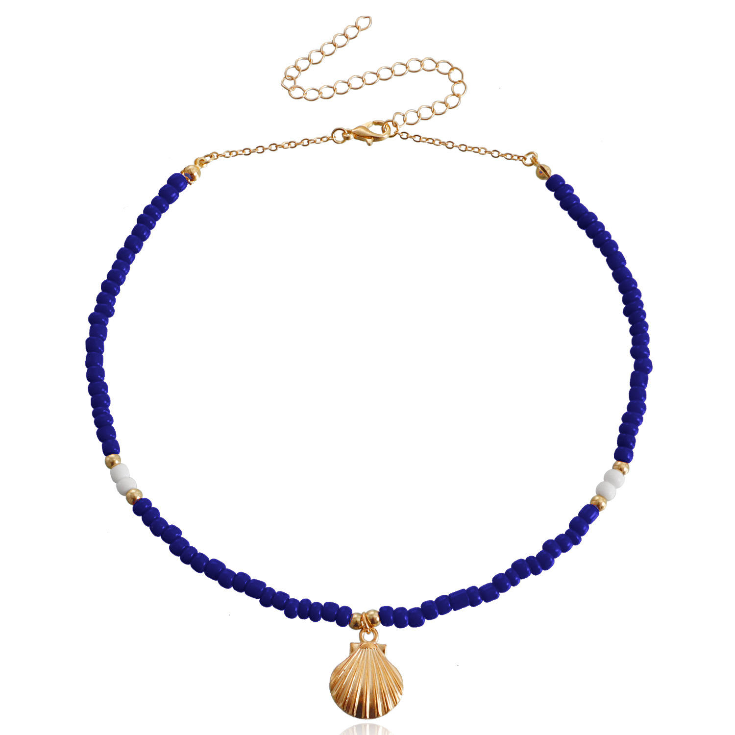 ลูกปัดข้าวสีฟ้า4เม็ด