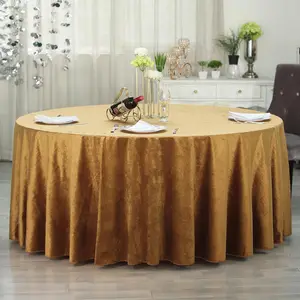 Mantel redondo de terciopelo elegante de lujo para fiesta de banquete